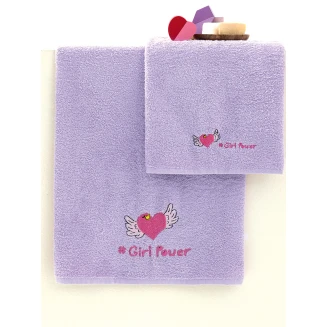 Πετσέτες Σετ Παιδικές 2 Τεμαχίων Palamaiki Kids Bath Girlpo