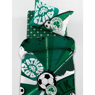 Παπλωματοθήκη Σετ Μονή 170x250 Palamaiki Panathinaikos F.C. FC12