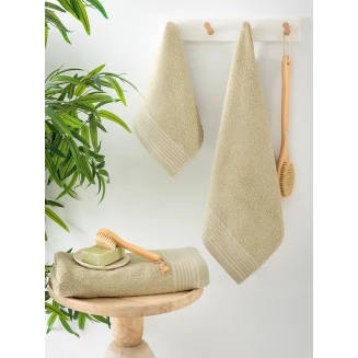 Πετσέτες Σετ 3 Τεμαχίων Palamaiki Gary Beige