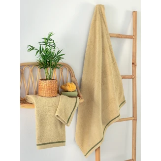 Πετσέτες Σετ 3 Τεμαχίων Palamaiki Ros Beige