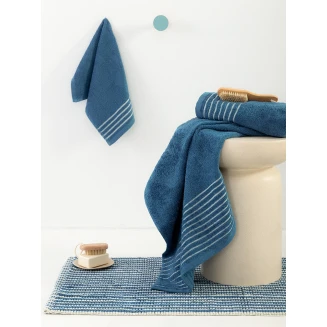 Πετσέτες Σετ 3 Τεμαχίων Palamaiki Ser Blue