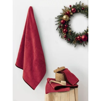 Πετσετες Σετ 3 Τεμαχίων Palamaiki Towels Collection Brooklyn Red