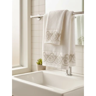 Πετσέτες Σετ 3 Τεμαχίων Palamaiki Towels Collection Maira Cream