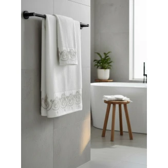 Πετσέτες Σετ 3 Τεμαχίων Palamaiki Towels Collection Maira White