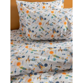 Σεντόνια Σετ Κούνιας 75x140+15 Με Λάστιχο Palamaiki My Kingdom MK770