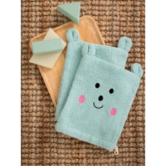 Σετ Γάντια Μπάνιου Πετσετέ 17x23 Palamaiki Baby Bath BG100 Aqua