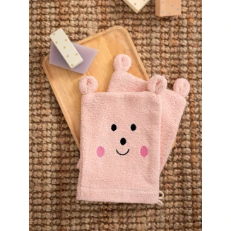 Σετ Γάντια Μπάνιου Πετσετέ 17x23 Palamaiki Baby Bath BG100 Pink