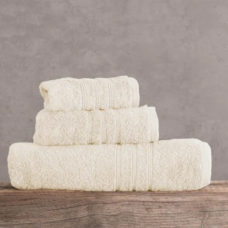 Πετσέτες Σετ 3 Τεμ. Rythmos Aria Εκρού