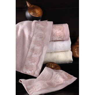 Πετσέτες Σετ 3 Τεμ. Rythmos Helga Εκρού