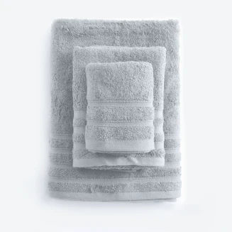 Πετσέτες Σετ 3 Τεμ. 470gsm Rythmos Lagoon Γκρί Ανοιχτό