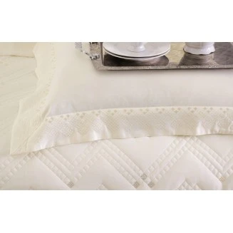 Νυφικό Κουβερλί Σετ 7 Τεμαχίων Rythmos Lizzie Εκρού