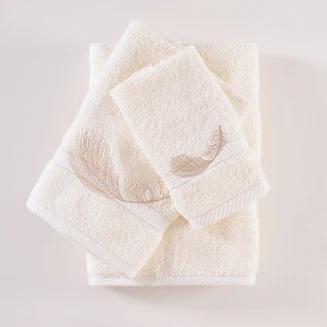 Πετσέτες Σετ 3 Τεμ. Rythmos Rythm Εκρού