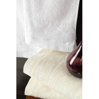 Πετσέτες Σετ 3 Τεμ. Rythmos Shiraz Λευκό