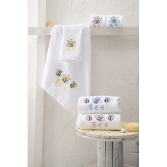 Σετ Πετσέτες 2 Τεμαχίων Rythmos Honey Bee Σιέλ