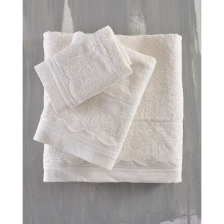 Πετσέτες Σετ 3 Τεμ. Rythmos Anika Εκρού