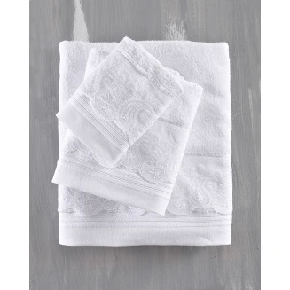 Πετσέτες Σετ 3 Τεμ. Rythmos Anika Λευκό
