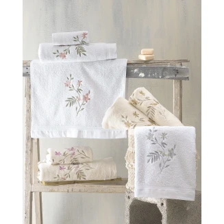 Πετσέτες Σετ 3 Τεμ. Rythmos Annalise Εκρού-Μπέζ