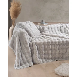 Ριχτάρι Κουβέρτα Καναπέ 130x180 Rythmos Rabbit Γκρι