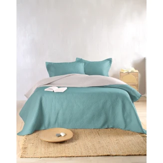 Κουβερλί Σετ King Size 240x250 Rythmos Allure Πετρολ-Μπεζ