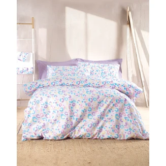 Κουβερλί Σετ Υπέρδιπλο 220x240 Rythmos Symbol Candy Λευκό