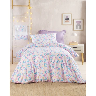 Παπλωματοθήκη Σετ Παιδική 160x250 Rythmos Candy Λευκό