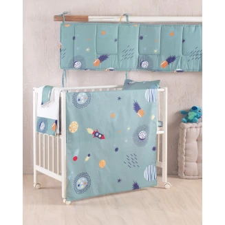 Σεντόνια Σετ Κούνιας 120x160 Rythmos Rocket Πράσινο