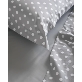 Σετ Παπλωματοθηκη Βαμβακοσατεν 230X250 Rythmos Coquette Γκρι