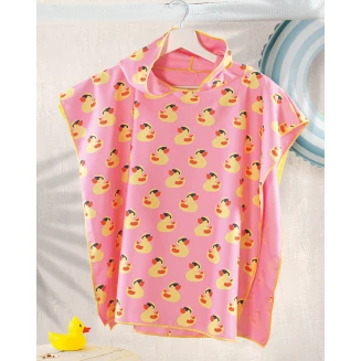 Παιδικό Ποντσο Θαλάσσης 60x60 Rythmos Duck Ροζ