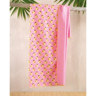 Πετσέτα Θαλάσσης 90x160 Rythmos Duck Ροζ