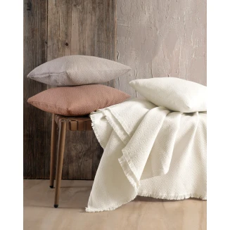 Διακοσμητική Μαξιλαροθήκη 40x40 Rythmos Elysse Καφε