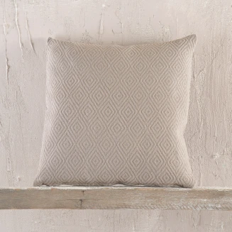 Διακοσμητική Μαξιλαροθήκη 40x40 Rythmos Elysse Μπεζ Γκρι