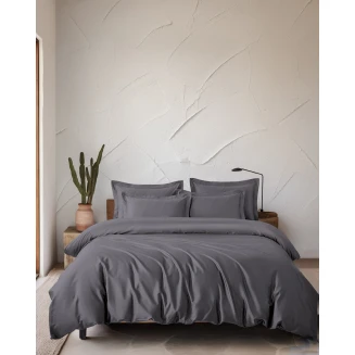 Μαξιλαροθήκες Σετ 50x70+5 Rythmos Tencel Lyocell Glacier Γκρι Καφε