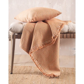 Μαξιλαροθήκη 40x40 Rythmos Kelsey Τερακοτα