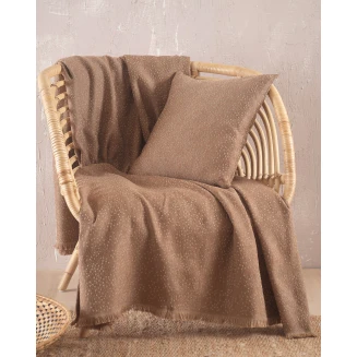 Μαξιλαροθήκη 40x40 Rythmos Pixil Καφε