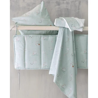 Σεντόνια Σετ Ημίδιπλα Με Λάστιχο 105x205+25 Rythmos Jerom Aqua