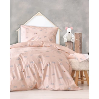 Σεντόνια Σετ Ημίδιπλα Με Λάστιχο 105x205+25 Rythmos Jerom Σομόν