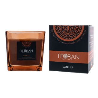 Αρωματικο κερί Vanilla τετράγωνο 410 γρ - Τετράγωνο 410gr Teoran Home