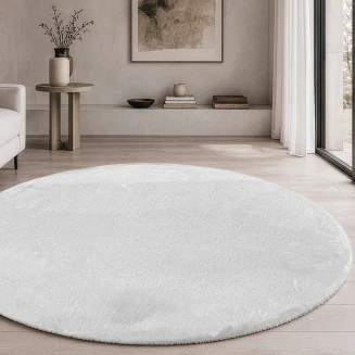 Teoran Home Χαλί Mellow 00 White Ροτόντα Φ120 cm