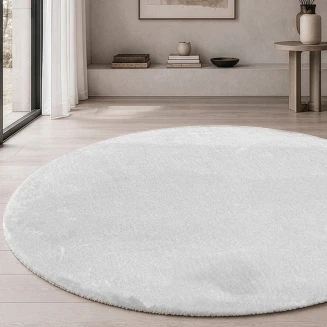 Teoran Home Χαλί Mellow 00 White Ροτόντα Φ120 cm
