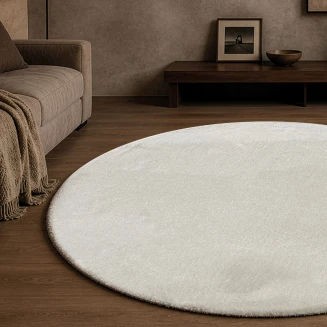 Teoran Home Χαλί Mellow 01 Ivory Ροτόντα Φ120 cm