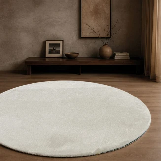 Teoran Home Χαλί Mellow 01 Ivory Ροτόντα Φ120 cm