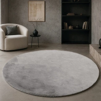 Teoran Home Χαλί Mellow 11 Grey Ροτόντα Φ120 cm