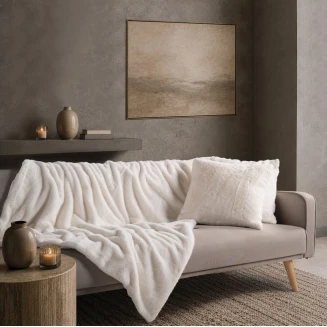 Ριχτάρι Διακοσμητικό 130x185 Teoran Home Fox 1 Ivory