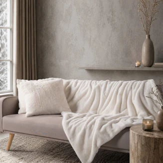 Ριχτάρι Διακοσμητικό 130x185 Teoran Home Fox 1 Ivory