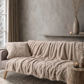 Ριχτάρι Διακοσμητικό 130x185 Teoran Home Fox 2 Beige