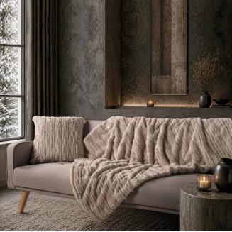 Ριχτάρι Διακοσμητικό 130x170 Teoran Home Tiger 2 Beige