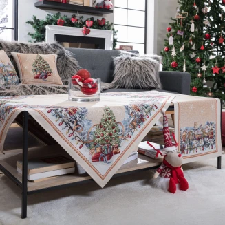 Χριστουγενιάτικο Καρέ & Τραβέρσα Ennsdorf (Σετ 2τεμ.) - 100x100cm & 40x100cm Teoran Home