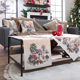 Χριστουγενιάτικο Καρέ & Τραβέρσα Strassen (Σετ 2τεμ.) - 100x100cm & 40x100cm Teoran Home