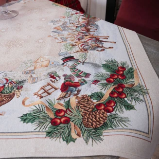 Χριστουγενιάτικο Καρέ & Τραβέρσα Werfen (Σετ 2τεμ.) - 100x100cm & 40x100cm Teoran Home