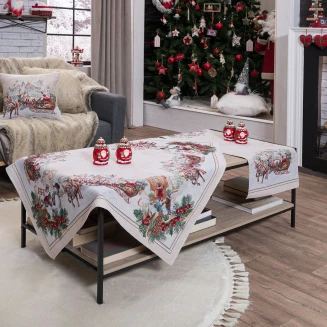 Χριστουγενιάτικο Καρέ & Τραβέρσα Werfen (Σετ 2τεμ.) - 100x100cm & 40x100cm Teoran Home